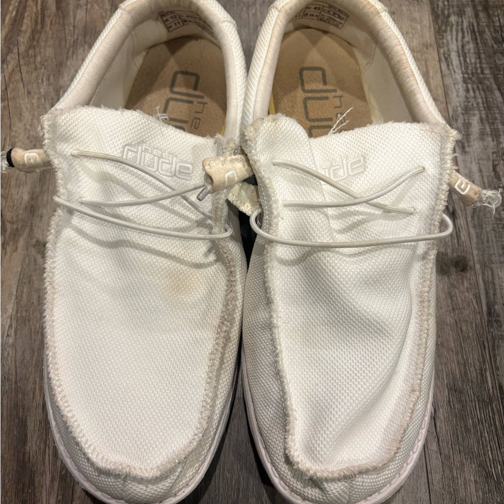 Hey Dude Men's White Slip-On Loafers